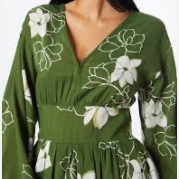 🪷BILLABONG NIGHT BLOOM LONG SLEEVE MAXI DRESS - Picture 4 of 8